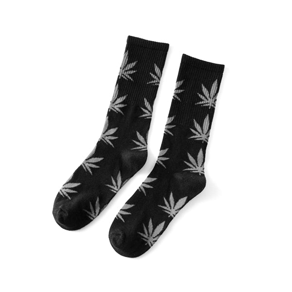 Leaf Crew Socks Grey/Black
